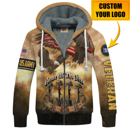 VETERAN HBLVTR55 Premium Heavy Fleece Zip Hoodie