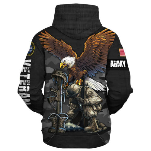 VETERAN HBLVTR54 Premium Heavy Fleece Zip Hoodie