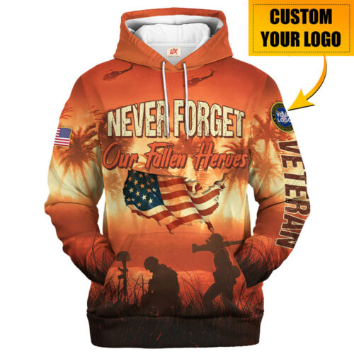 VETERAN HBLVTR59 Premium Microfleece Hoodie