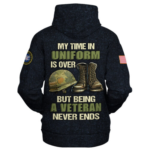 VETERAN HBLVTR40 Premium Heavy Fleece Zip Hoodie