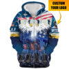 VETERAN HBLVTR69 Premium Microfleece Zip Hoodie