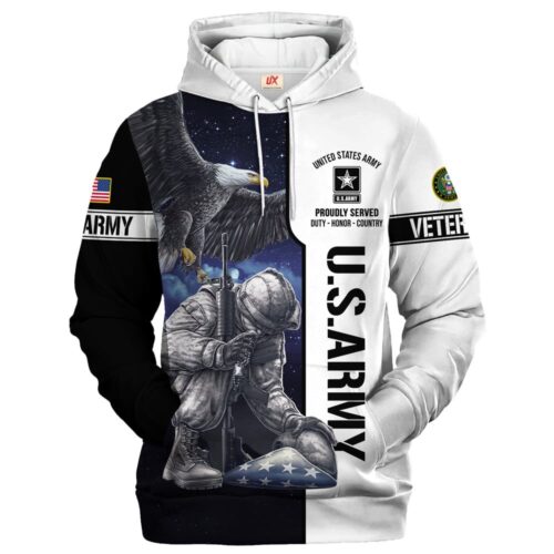 VETERAN UXVET83-AM Premium Microfleece Hoodie