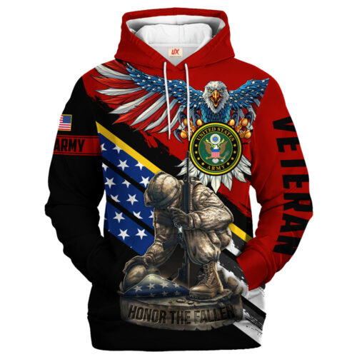 VETERAN UXVET53A-AM Premium Microfleece Hoodie