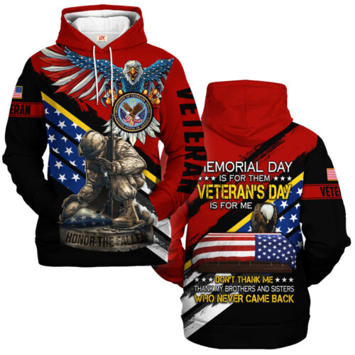 VETERAN UXVET53A-VTR Premium Microfleece Hoodie