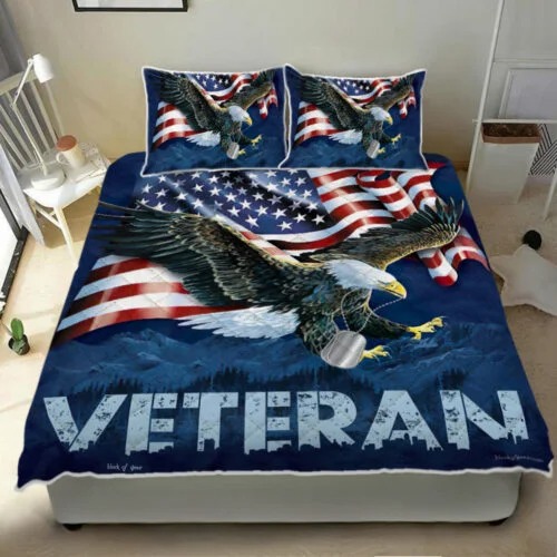 American Eagle Veteran Quilt Bedding Set