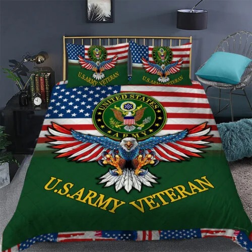 U.S.Army Veteran Quilt Bedding Set - BED-CR-01