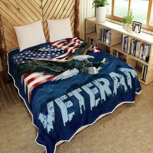 American Eagle Veteran Quilt Blanket - QBL-CR-01