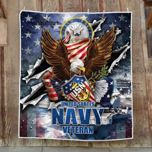 U.S. Navy Veteran Quilt Blanket