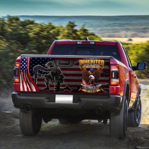 Proud United States Veteran Truck Tailgate Decal Sticker Wrap Car Accessories