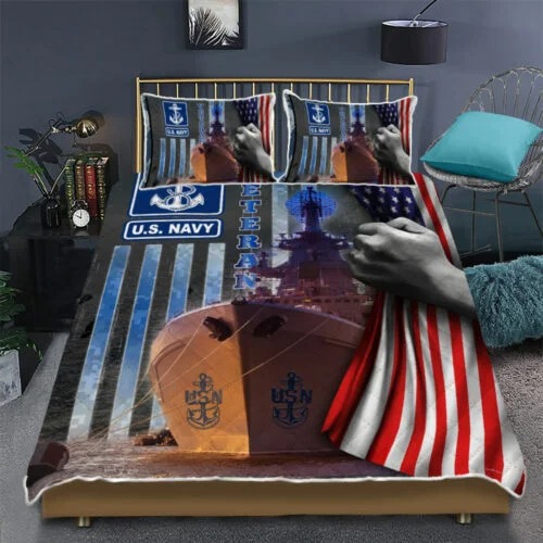 U.S.Navy Cruiser Veteran Quilt Bedding Set