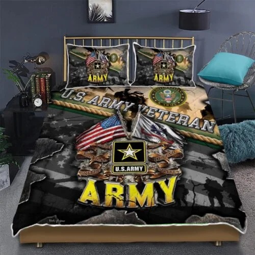 United States Army Veteran Quilt Bedding Set