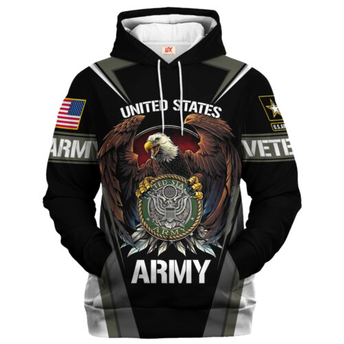 VETERAN UXVET123-AM Premium Microfleece Hoodie