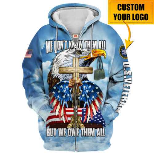 VETERAN HBLVTR57 Premium Microfleece Zip Hoodie