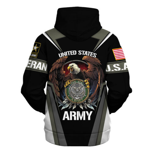 VETERAN UXVET23-AM Premium Heavy Fleece Zip Hoodie