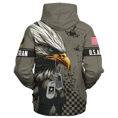 VETERAN UXVET18-AM Premium Heavy Fleece Zip Hoodie