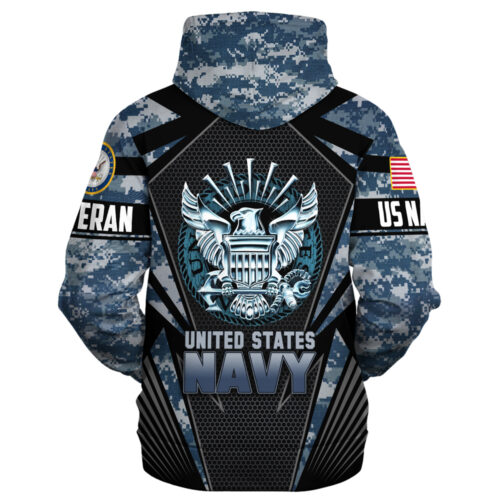 VETERAN UXVET27-NV Premium Heavy Fleece Zip Hoodie