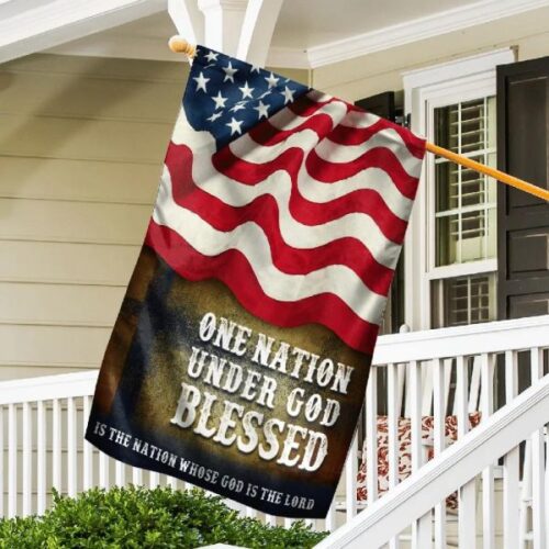 One Nation Under God Blessed US Flag Respect Honor US Veteran Memorial Meaningful Veteran Flag