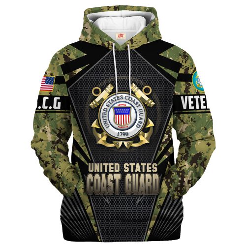 VETERAN UXVET27-CG Premium Microfleece Hoodie