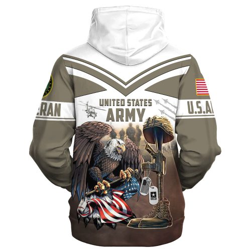 VETERAN UXVET28-AM Premium Heavy Fleece Zip Hoodie