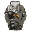 VETERAN UXVET32-AM Premium Microfleece Zip Hoodie