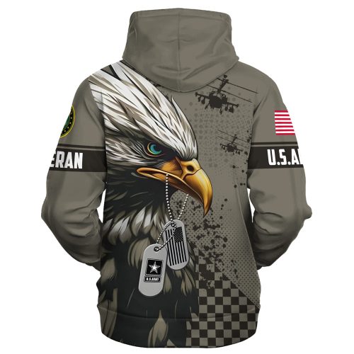 VETERAN UXVET18-AM Premium Heavy Fleece Zip Hoodie