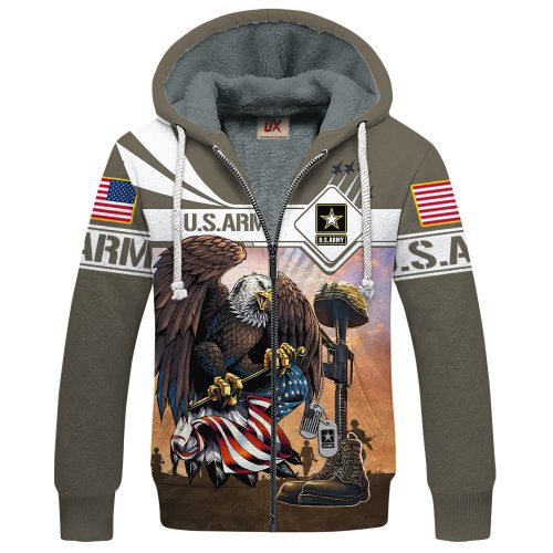 VETERAN UXVET30-AM Premium Heavy Fleece Zip Hoodie