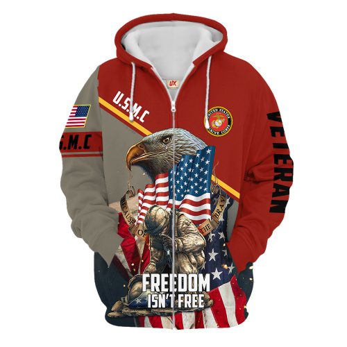 VETERAN UXVET32-MC Premium Microfleece Zip Hoodie