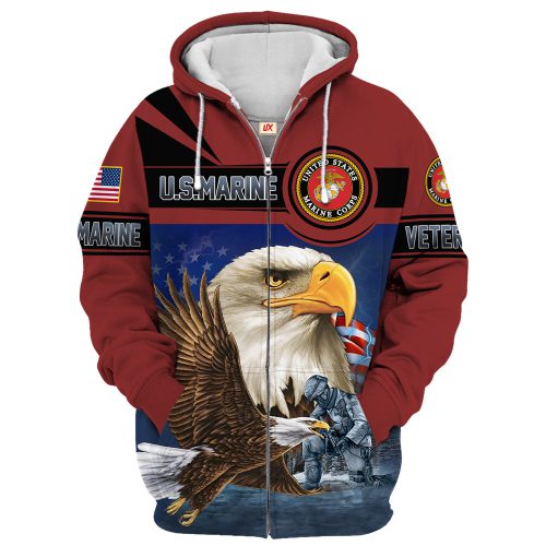 VETERAN UXVET31-MC Premium Microfleece Zip Hoodie