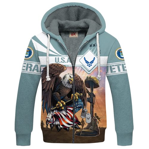 VETERAN UXVET30-AF Premium Heavy Fleece Zip Hoodie