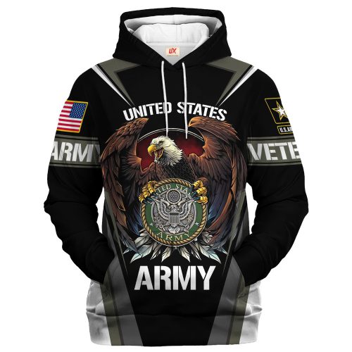 VETERAN UXVET23-AM Premium Microfleece Hoodie