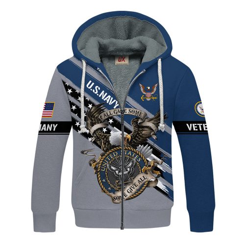 VETERAN UXVET40-NV Premium Heavy Fleece Zip Hoodie