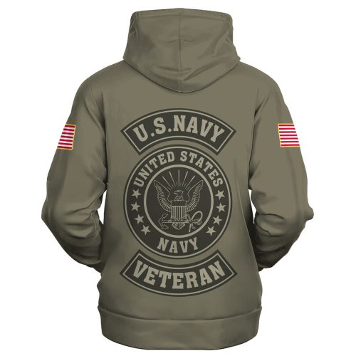 VETERAN UXVET38-NV Premium Heavy Fleece Zip Hoodie