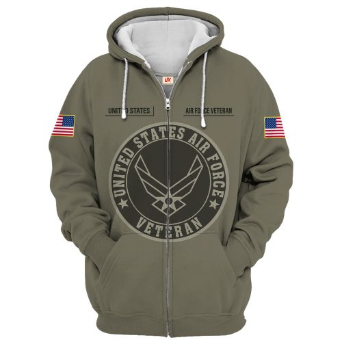 VETERAN UXVET38-AF Premium Microfleece Zip Hoodie