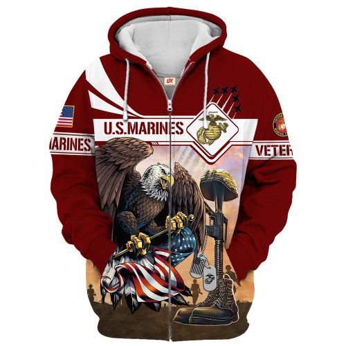 VETERAN UXVET30-MC Premium Microfleece Zip Hoodie