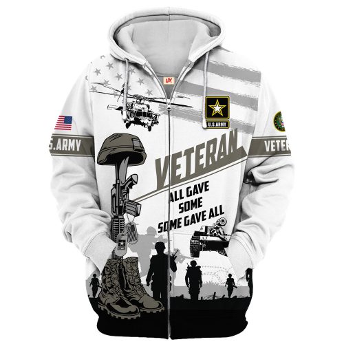 VETERAN UXVET86-AM Premium Microfleece Zip Hoodie