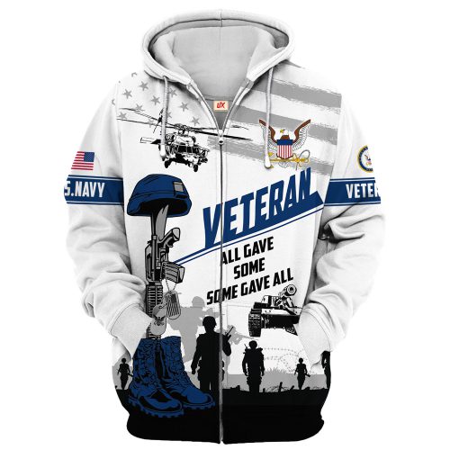 VETERAN UXVET86-NV Premium Microfleece Zip Hoodie