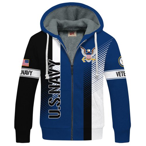 VETERAN UXVET85-NV Premium Heavy Fleece Zip Hoodie