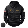 New Release! Personalized Gift Iraq War Veteran U.S. Marine Corps Tactical Quarter Zip Hoodie BLVTR230524A04MC