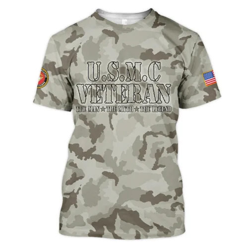 New Release Father Day U.S. Marine Corps Veterans Premium T-Shirt All Over Prints Gift Loves BLVTR250424A03MCTS