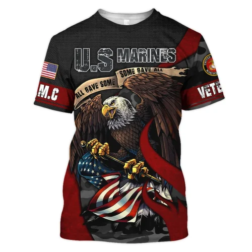 New Release U.S. Marine Corps Veterans Premium T-Shirt All Over Prints Gift Loves HBLVTR030424A01MC