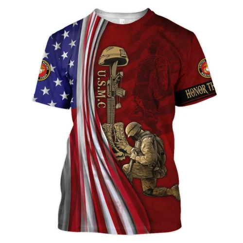 New Release U.S. Marine Corps Veterans Premium T-Shirt All Over Prints Gift Loves HBLVTR040424A02MC