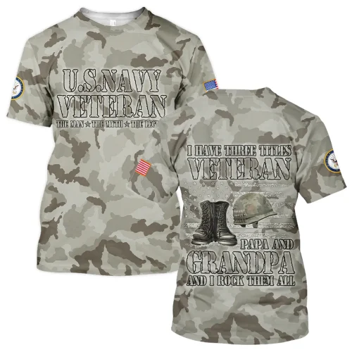 New Release Father Day U.S. Navy Veterans Premium T-Shirt All Over Prints Gift Loves BLVTR250424A03NVTS