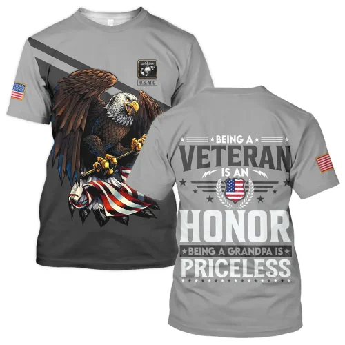 New Release Father Day U.S. Marine Corps Veterans Premium T-Shirt All Over Prints Gift Loves BLVTR250424A04MCTS