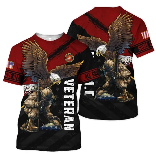 New Release U.S. Marine Corps Veterans Premium T-Shirt All Over Prints Gift Loves HBLVTR030424A02MC