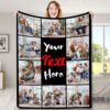 Custom Dog Memorial Blanket, Personalized Throw Blanket with Picture, Flannel Blanket for Dad Friend Mom Couple Grandma Pets Memorial Gift