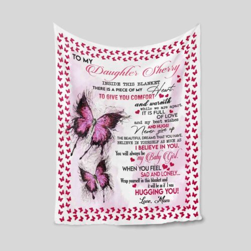 To My Daughter Blanket, Personalized Name Blanket, Grandpa Blanket, Daughter Blanket, Family Throw Blanket, Blankets for girls and boys