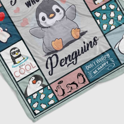 Just A Girl Who Love Penguins Blanket, Blanket For Gifts, Family Throw Blanket - Blankets for girls and boys