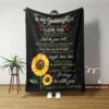 To My Grandson Blanket, Personalized Name Blanket, Wolves Blanket, Grandma Blanket, Family Throw Blanket, Blankets For Girls